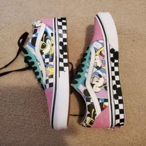 Vans 90's theme Mickey and Minnie sneakers